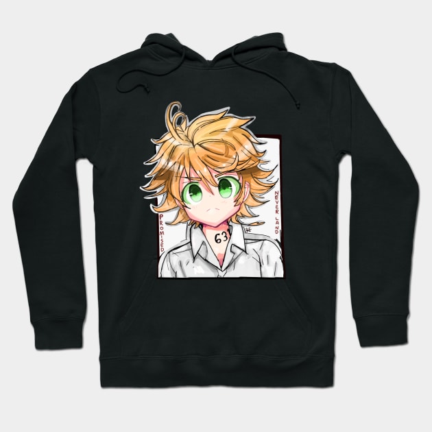 The Promised Neverland Emma; By Kībo-Kībo Hoodie by Kibo-Kibo